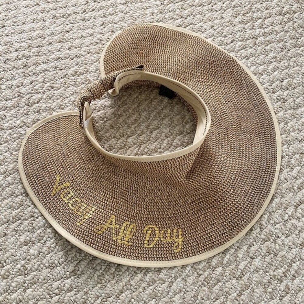 Vacay All Day Straw Visor
